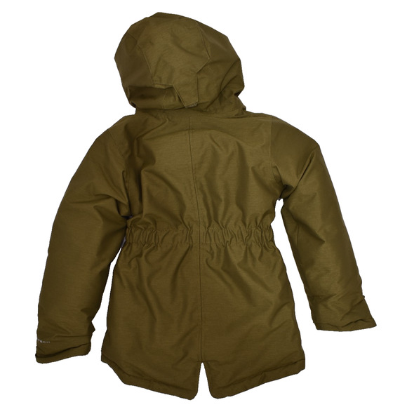 Columbia Winter Jacket - Green Hooded Lined Outgrown - Youth Girls Kids XXS 4/5 - Picture 2 of 6